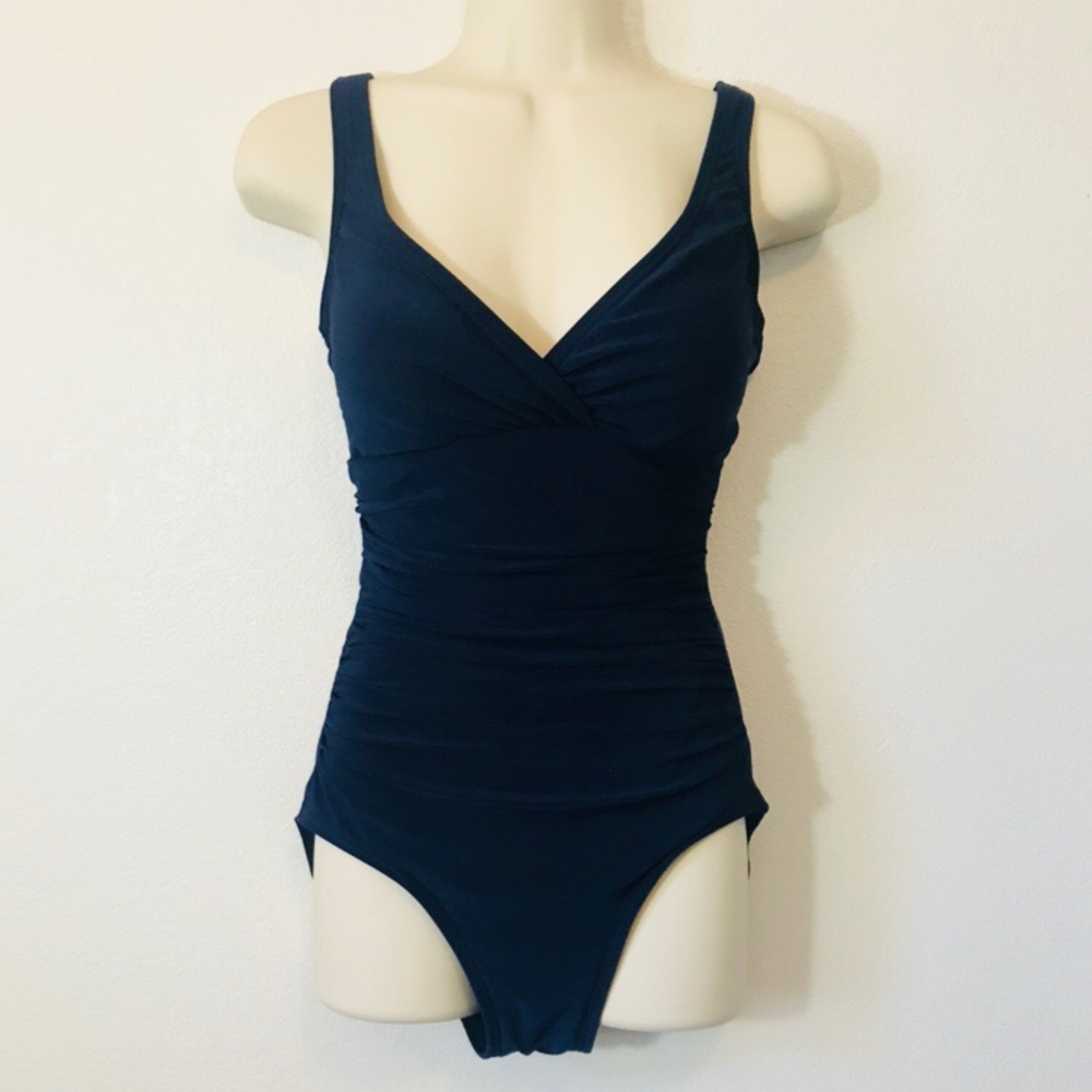 ST. JOHNS BAYS | Blue Scrunch One Piece Swim Suit